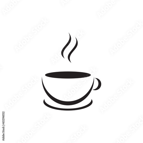 Coffee cup icon, vector on a white background