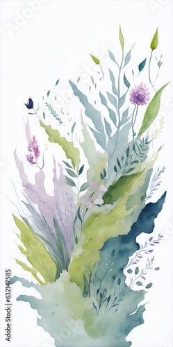 Spring flowers. AI generated illustration