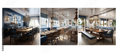 maritime nautical dining room interior design
