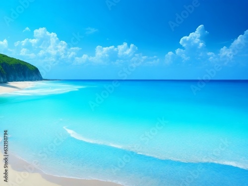 Beautiful Blue Beach and Summer Lovely Sea