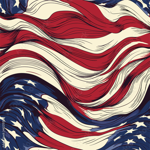 Seamless Colorful USA Pattern. Seamless pattern of USA in colorful style. Add color to your digital project with our pattern!