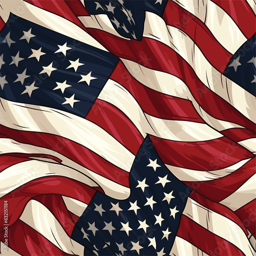 Seamless Colorful USA Pattern. Seamless pattern of USA in colorful style. Add color to your digital project with our pattern!