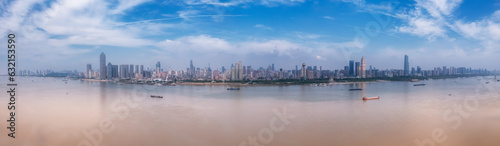 Aerial photography in Wuhan Urban Architectural Skyrim Panorama © 昊 周