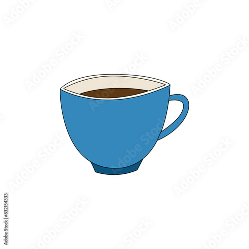 tea cup vector type icon