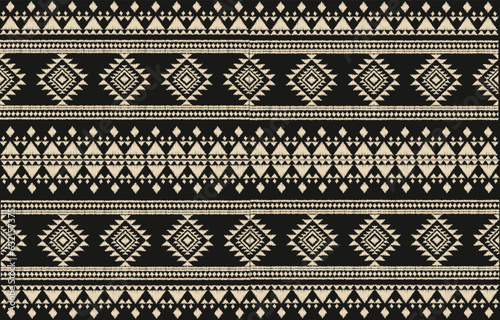 Ethnic abstract ikat art. Aztec ornament print. geometric ethnic pattern seamless  color oriental.  Design for background ,curtain, carpet, wallpaper, clothing, wrapping, Batik, vector illustration.