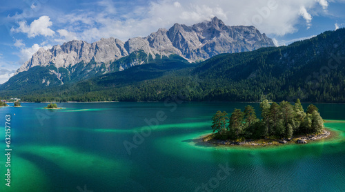 Bavarian Mountain and lake scenery during vacation time