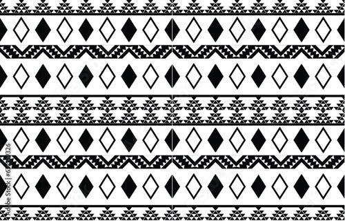 aztec seamless pattern.  rug textile print texture Tribal design, geometric symbols for logo, cards, fabric decorative works. traditional print vector illustration. on black and white background.