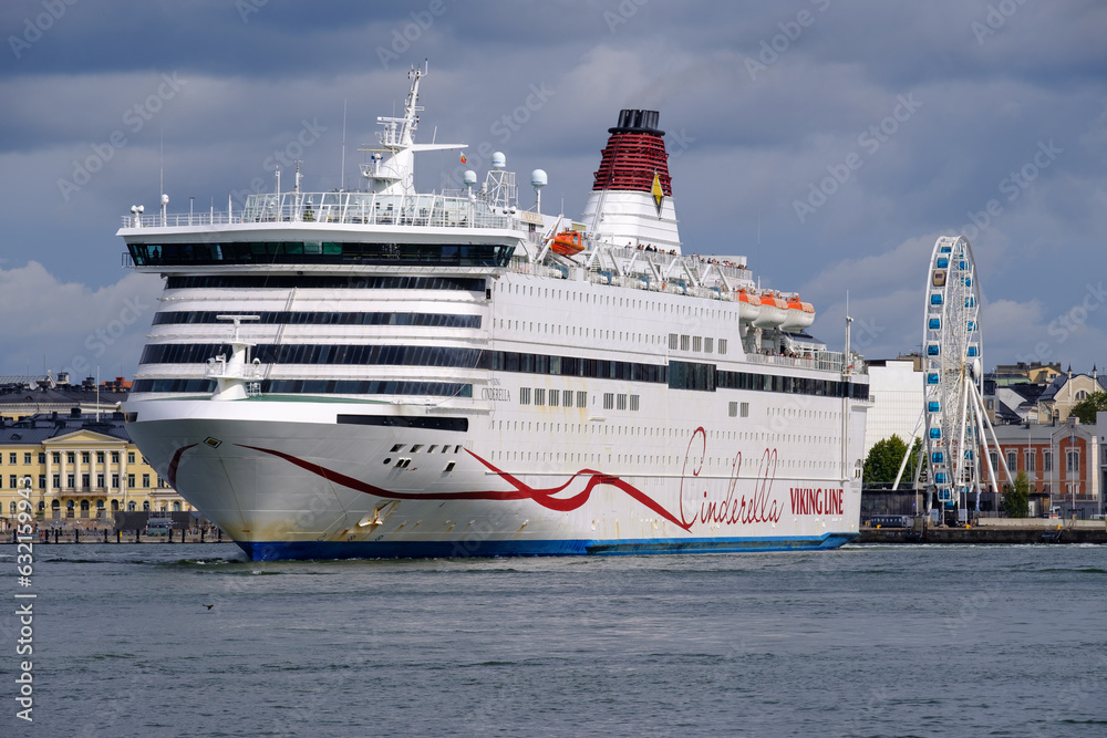 MV Viking Cinderella, operated by Viking Line, leaving from the ...