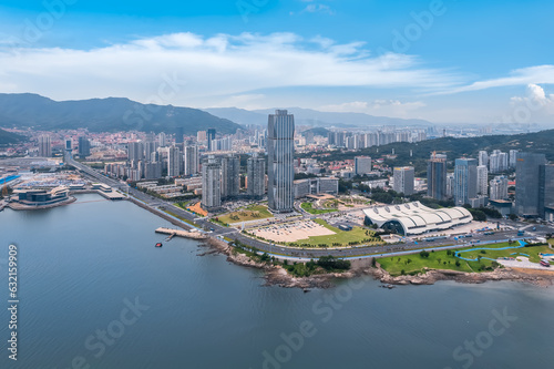 Aerospace Lianyungang City Coastline landscape panoramic view © 昊 周