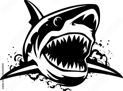 Shark | Minimalist and Simple Silhouette - Vector illustration