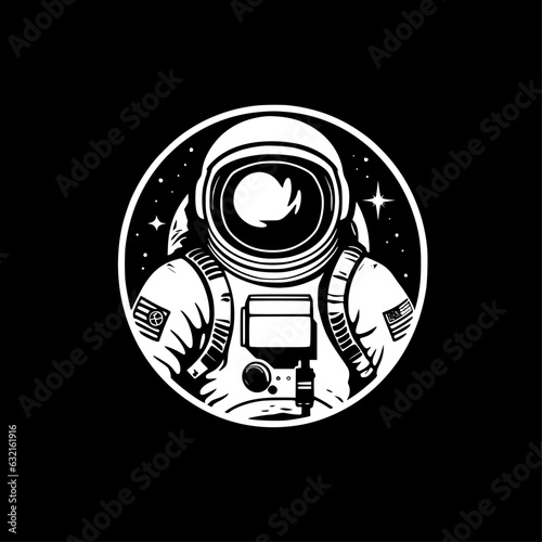 Astronaut | Black and White Vector illustration