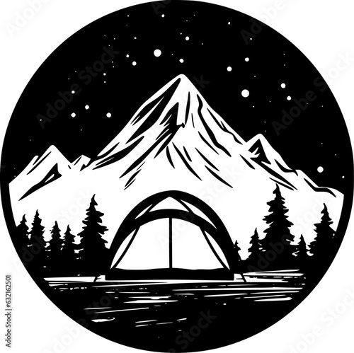Camping - High Quality Vector Logo - Vector illustration ideal for T-shirt graphic