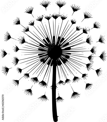 Dandelion | Minimalist and Simple Silhouette - Vector illustration