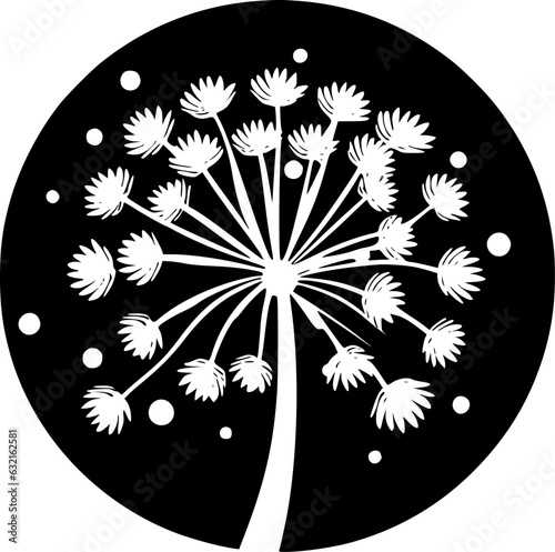 Dandelion | Minimalist and Simple Silhouette - Vector illustration