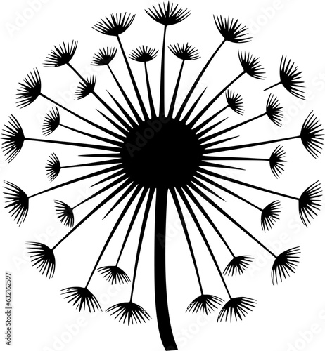 Dandelion | Minimalist and Simple Silhouette - Vector illustration