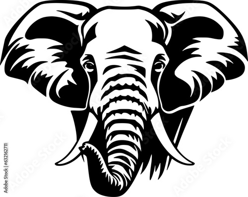 Wallpaper Mural Elephant - Minimalist and Flat Logo - Vector illustration Torontodigital.ca