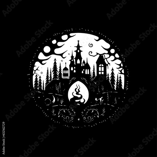 Fantasy | Black and White Vector illustration