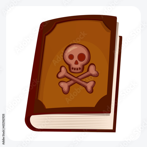 Witch's spell book with magical symbols

