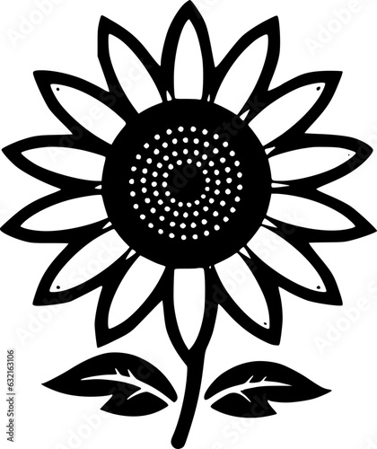 Flower - Minimalist and Flat Logo - Vector illustration