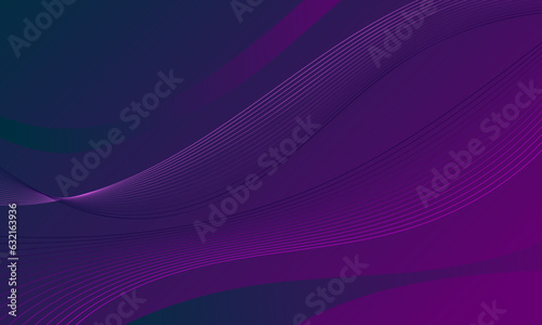 violet purple lines wave curves with smooth gradient abstract background