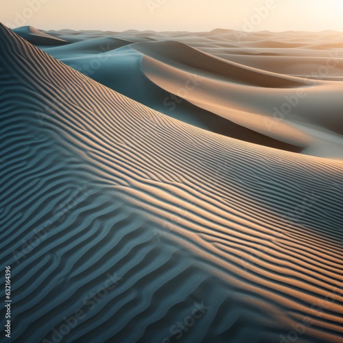 Minimalist sand dune. Beautiful illustration picture. Generative AI