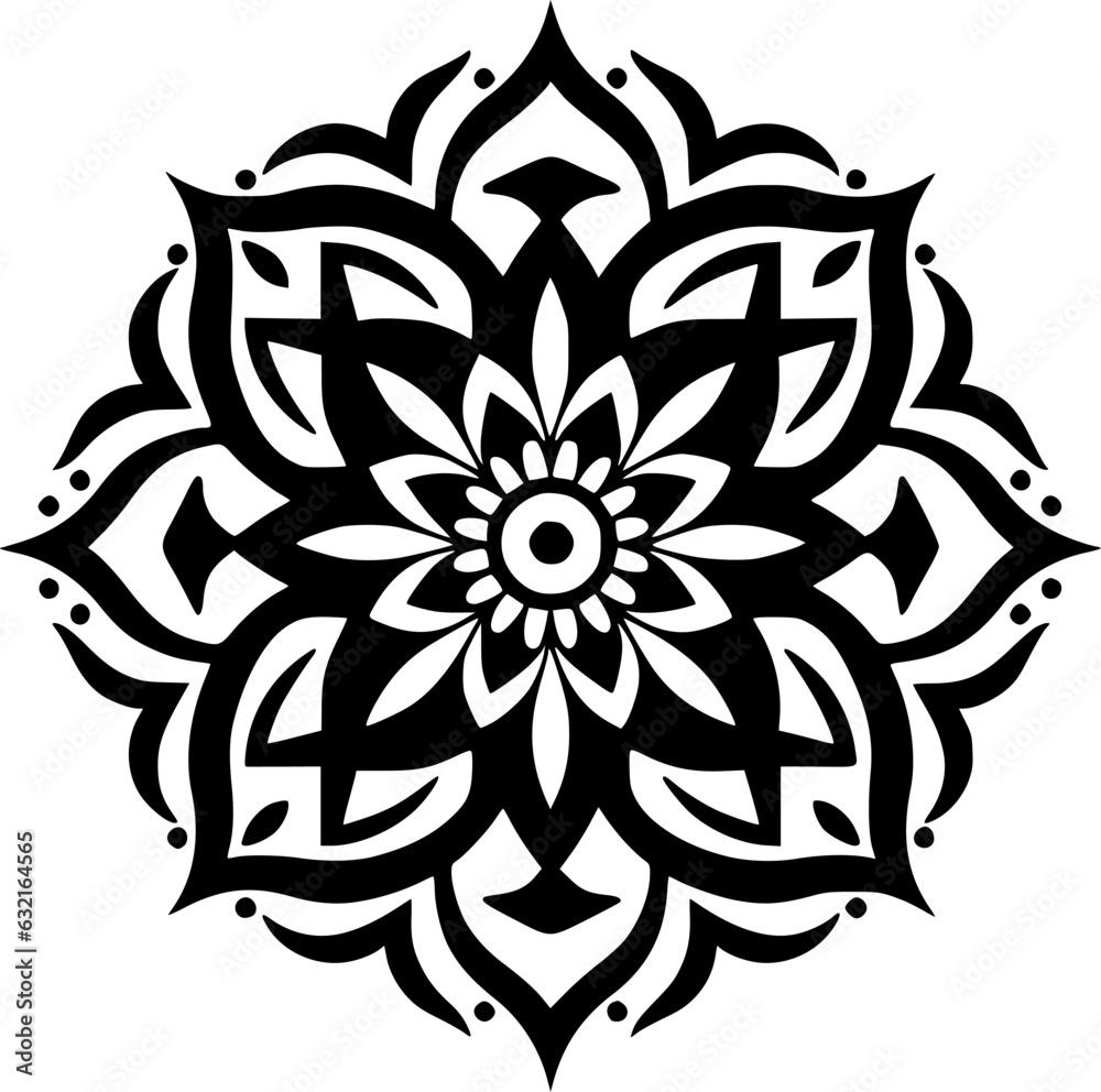 Mandala | Minimalist and Simple Silhouette - Vector illustration