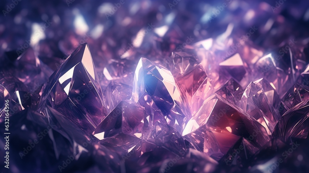 Crystalline background with glowing edges and reflections. Generative AI Crystalline background with glowing edges and reflections. Generative AI