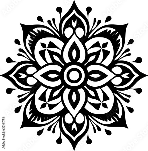 Mandala | Black and White Vector illustration