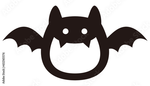 ハロウィンのかわいいコウモリのフレーム　　秋、ベクター、10月、コウモリ、ハロウィーン