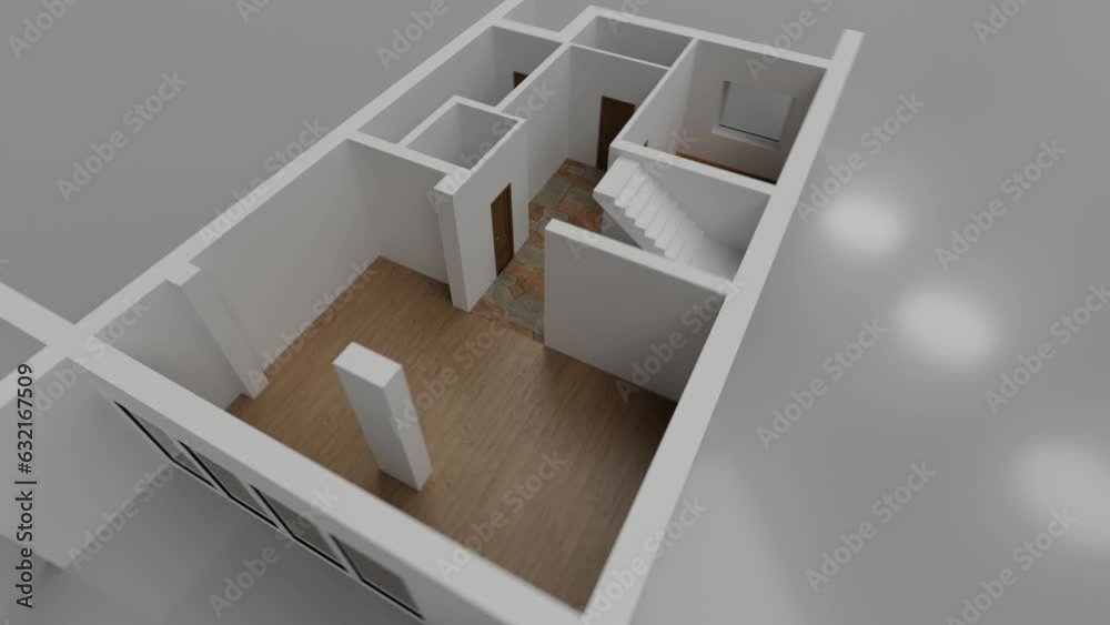 Moscow, Russia - March 02 2023: Ground floor plan of the house