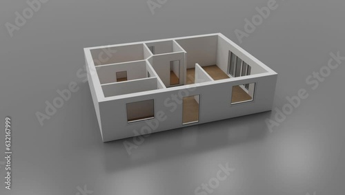Moscow, Russia - March 02 2023: Barbershop plan, CG