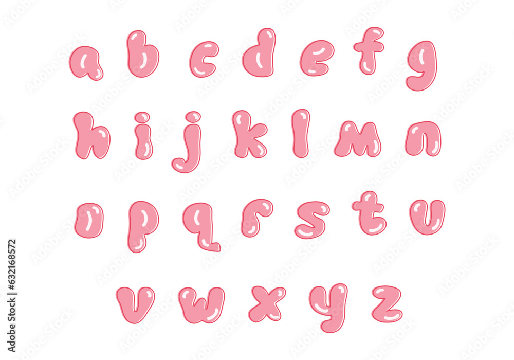 set of bubble font alphabet lowercase letter set of bubble font alphabet lowercase letter