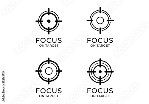 circle focus point target shoot icon collection