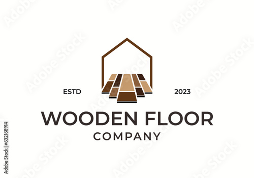 wooden floor parquet hardwood texture logo design