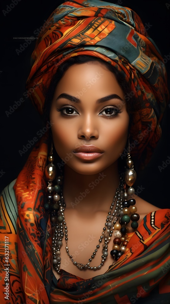 Closeup from a Beautiful young woman with ethnic clothes.