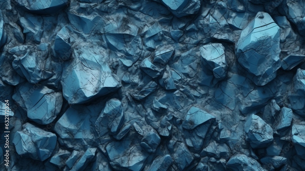 blue stone background.Rock texture.Gray stone grunge.Generative AI