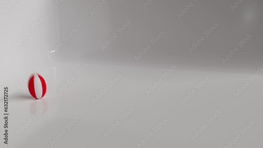 Moscow, Russia - March 18 2023: Bouncing ball, CG