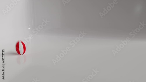 Moscow, Russia - March 18 2023: Bouncing ball, CG