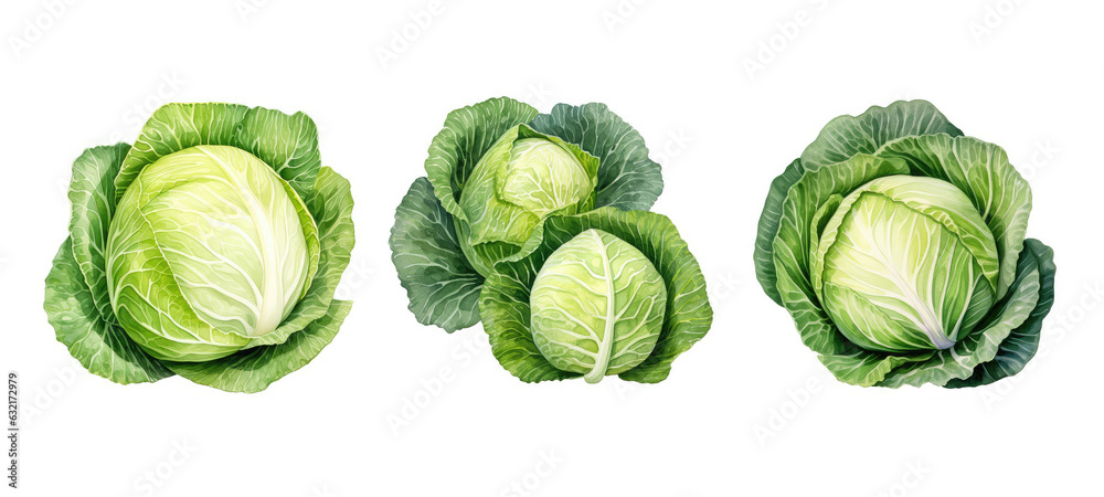 healthy cabbage watercolor healthy cabbage watercolor