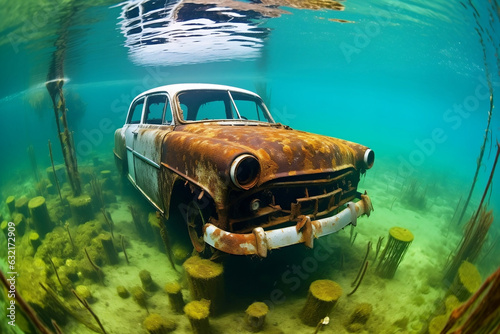 wreck in the sea