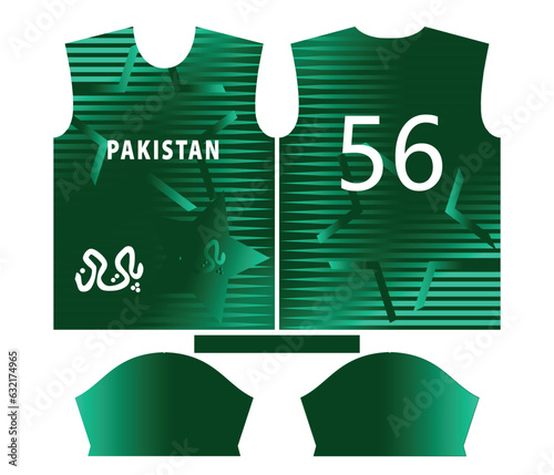 Pakistan cricket team sports kid design or pakistan cricket jersey design