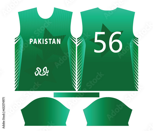 Pakistan cricket team sports kid design or pakistan cricket jersey design