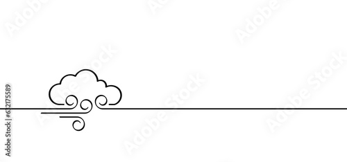 Cartoon puff of wind blow line symbol. Cloud, blowing wind, weather, environment. Gust pictogram. Smoky stream. Wind trails. Dust spray, smoky stream and wind blowing trails. Windy weather, forecast.