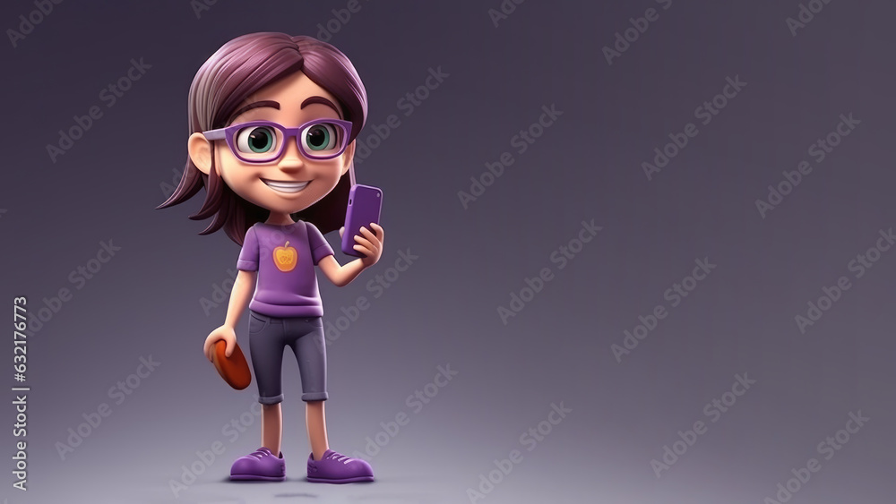 Happy girl standing on the phone, copy space for text. Happy girl standing on the phone, copy space for text.