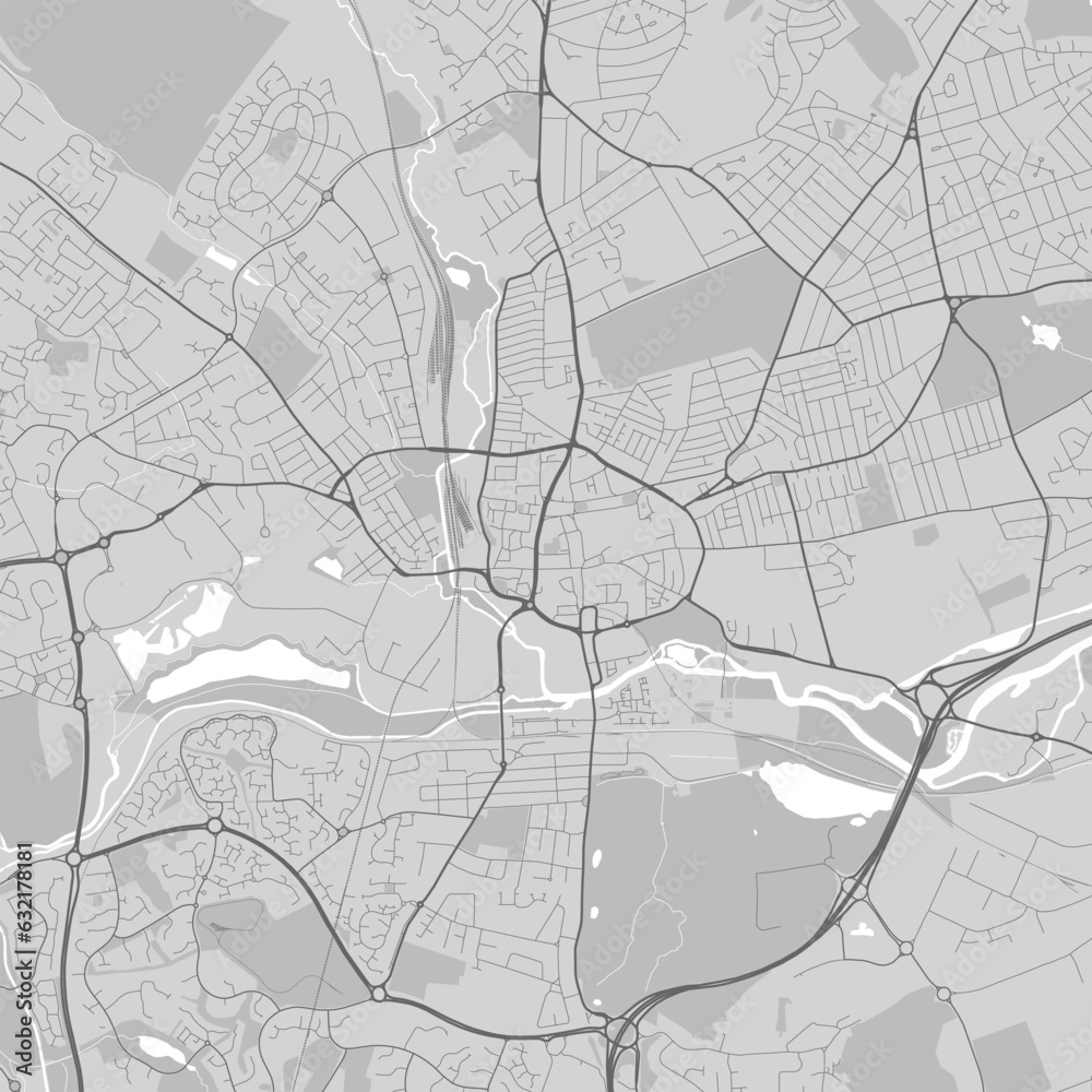 Obraz premium Map of Northampton, England
