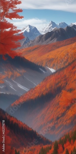 Beautiful highland landscape. AI generated illustration