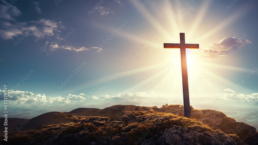 cross at sunset cross at sunset