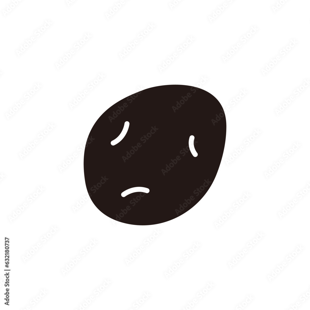 Fototapeta premium Potato icon.Flat silhouette version.