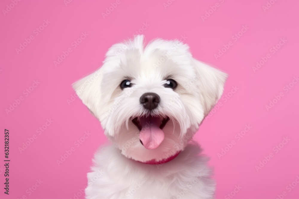 cute dog on pink background, AI Generated cute dog on pink background, AI Generated