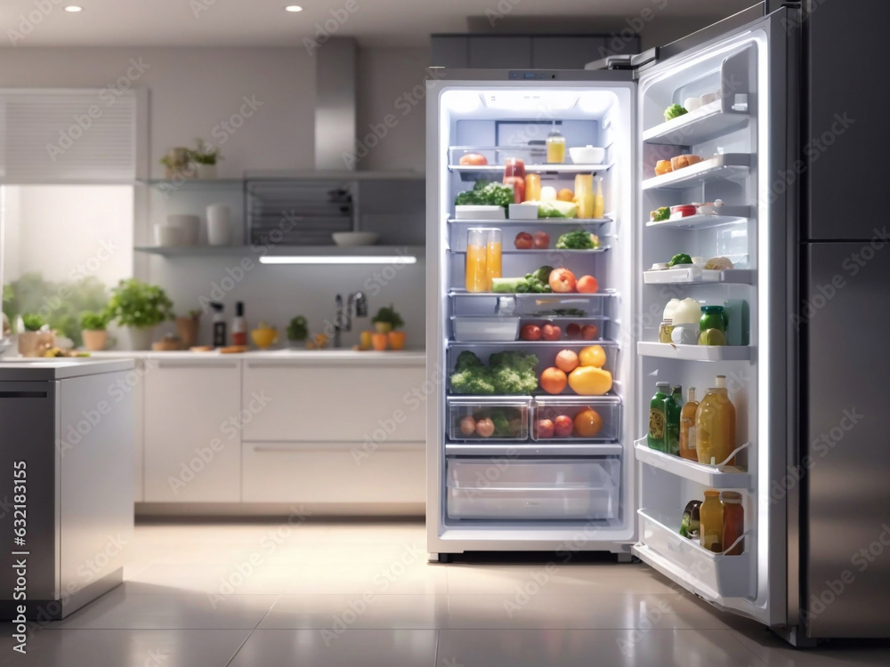 Smart refrigerator. Freshness Redefined, Discover the magic of longer-lasting produce and preserved flavors with our advanced refrigeration technology. Created with ai. Smart refrigerator. Freshness Redefined, Discover the magic of longer-lasting produce and preserved flavors with our advanced refrigeration technology. Created with ai.